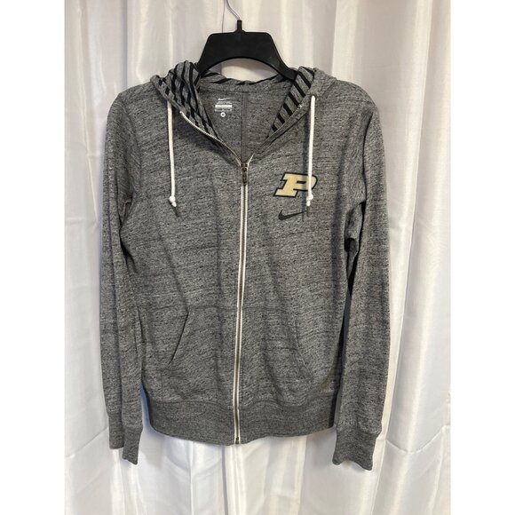 Nike Purdue University Gray Hooded Zip-Up Jacket M - Picture 1 of 7